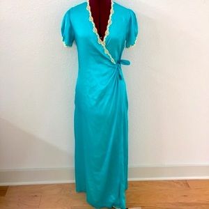 Vintage Christian Dior Teal wrap dress